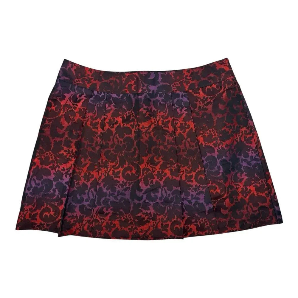 Lane Bryant Skirt Plus Size 28 4X A-Line Satin Black Witch Goth Skater Grunge - Picture 4 of 11